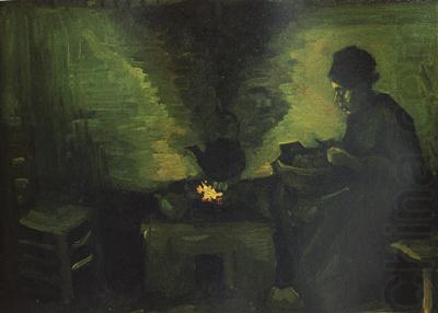Vincent Van Gogh Peasant Woman by the Fireplace (nn04) china oil painting image